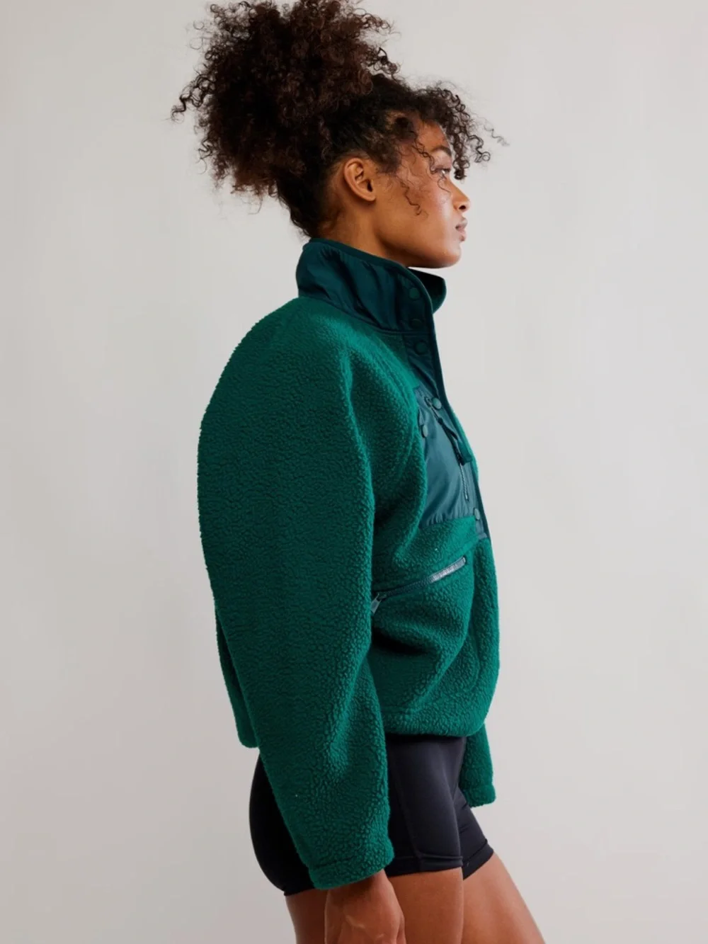 NWT Free People Hit The Slopes Jacket In Evergreen - Picture 3 of 6